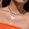 Jewelry Stainless Steel 18K Gold Plated Oil Drop Printed Geometric Style