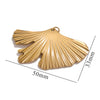 Jewelry Stainless Steel 18K Gold Plated Shellshaped Handmade Leaves Flower Pieces Bookmark Pendant