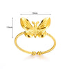 Jewelry Stainless Steel 18K Real Gold Plated Heart Shape Ring With Star Pattern And Electroplating Treatment