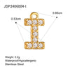 Jewelry Stainless Steel Letter Pendant Necklace With Diamond For Women