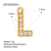 Jewelry Stainless Steel Letter Pendant Necklace With Diamond For Women