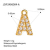 Jewelry Stainless Steel Letter Pendant Necklace With Diamond For Women