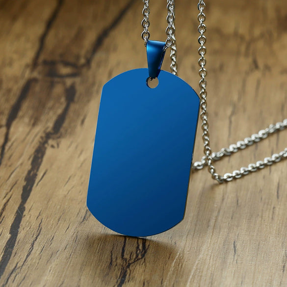 Jewelry Stainless Steel Lettering Tag Pendant Sweater Chain Necklace