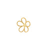 Jewelry Stainless Steel Light Luxury Retro Gold And Silver Color Matching Hollow Flower Ring And Earrings Electroplating For Women