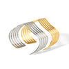 Jewelry Stainless Steel Light Luxury Widesided Hollow Wave Bracelet Electroplated For Women