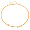 Jewelry Stainless Steel Love Rhinestone Letters Snake Chain Necklace Electroplated