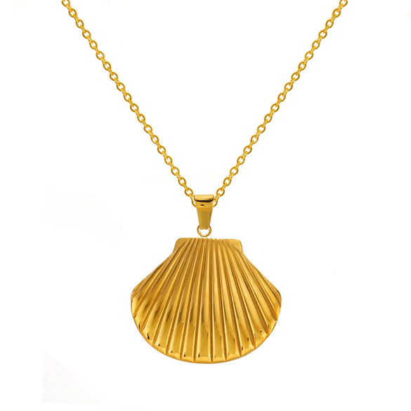 Jewelry Stainless Steel Marine Life Shell Earrings Necklace Electroplating For Women Minimalist Style