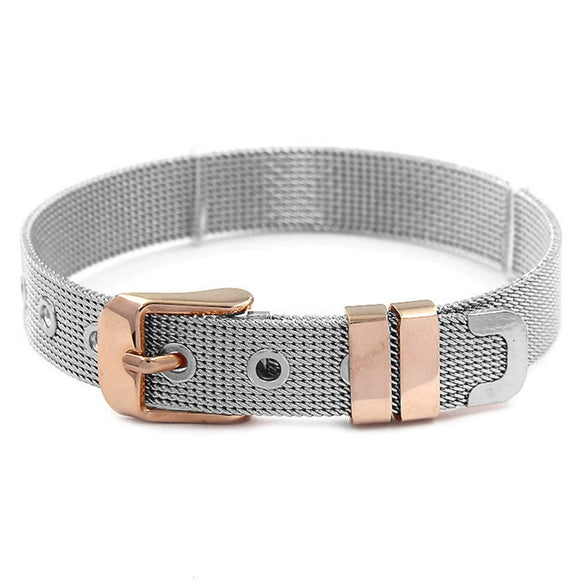 Jewelry Stainless Steel Mesh Drop Shape Original Design Seiko Bracelet
