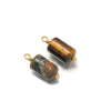 Jewelry Stainless Steel Natural Stone Pendant Earrings Necklace Retro Style Geometric Cylinder Dripping Oil Handmade Waterproof