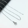 Jewelry Stainless Steel Necklace With Fiber Material And Letters Numbers Text Pattern By Seiko Treatment