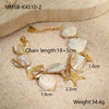 Jewelry Stainless Steel Ocean Series Geometric Shell Starfish Electroplated For Women