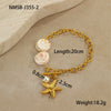 Jewelry Stainless Steel Ocean Series Geometric Shell Starfish Electroplated For Women
