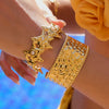 Jewelry Stainless Steel Open Bracelet Cut Out Style Electroplated