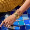 Jewelry Stainless Steel Open Bracelet Cut Out Style Electroplated
