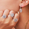 Jewelry 316L Stainless Steel Oval Ring Earrings Constellation Zodiac Geometric Electroplating Fashionable Stylish Nonfading