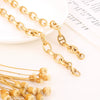 Jewelry Stainless Steel Oval Ring Open Buckle Pig Nose Sweater Chain Necklace Bracelet Light Luxury Style