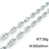 Jewelry Stainless Steel Oval Ring Open Buckle Pig Nose Sweater Chain Necklace Bracelet Light Luxury Style