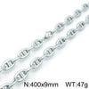 Jewelry Stainless Steel Oval Ring Open Buckle Pig Nose Sweater Chain Necklace Bracelet Light Luxury Style