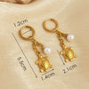 Jewelry Stainless Steel Pearl Geometric Vintage Style Turtle Earrings Electroplated
