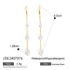 Jewelry Stainless Steel Pearl Tassel Earrings Electroplating