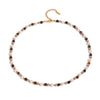 Jewelry Stainless Steel Pearl Tiger Eye Stone Geometric Ball Chain Necklace With Electroplating