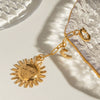 Jewelry Stainless Steel Pendant Accessories With Diamond Starfish Bikini Connection Buckle Electroplated