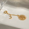 Jewelry Stainless Steel Pendant Accessories With Diamond Starfish Bikini Connection Buckle Electroplated