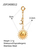 Jewelry Stainless Steel Pendant Accessories With Diamond Starfish Bikini Connection Buckle Electroplated