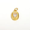 Jewelry Stainless Steel Plated 18K Gold Geometric Square Oval Zircon Pendant Bracelet Necklace Accessories