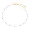 Jewelry Stainless Steel Plated 18K Gold Natural Stone Geometric Style Clavicle Chain Necklace