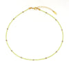 Jewelry Stainless Steel Plated 18K Gold Natural Stone Geometric Style Clavicle Chain Necklace