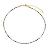 Jewelry Stainless Steel Plated 18K Gold Natural Stone Geometric Style Clavicle Chain Necklace