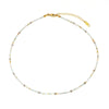 Jewelry Stainless Steel Plated 18K Gold Natural Stone Geometric Style Clavicle Chain Necklace