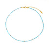 Jewelry Stainless Steel Plated 18K Gold Natural Stone Geometric Style Clavicle Chain Necklace