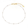 Jewelry Stainless Steel Plated 18K Gold Natural Stone Geometric Style Clavicle Chain Necklace