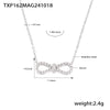 Jewelry 316L Stainless Steel Pvd Electroplated Women's Doublelayer Stacked Clavicle Necklace And Bracelet