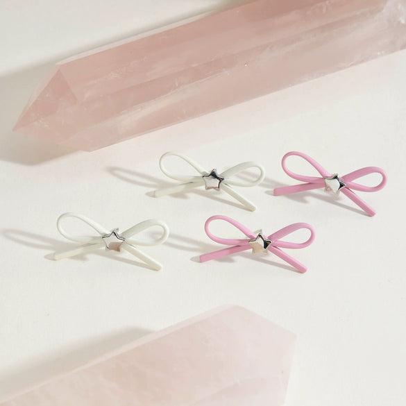 Jewelry Stainless Steel Retro Bow Fivepointed Star Spray Paint Electroplating