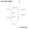 Jewelry Stainless Steel Shell Beads Light Luxury Geometric Pvd Electroplated Sweater Chain For Women
