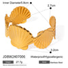 Jewelry Stainless Steel Shell Bracelet 18K Gold Electroplated Highend Ins Open Nonfading Personality Natural Style