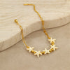 Jewelry Stainless Steel Shell Necklace And Clavicle Chain Bracelet With Star And Geometric Pattern Electroplated For Women