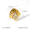Jewelry Stainless Steel Shell Starfish Ring Geometric Animal Zodiac Electroplating Women's