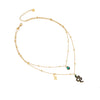 Jewelry Stainless Steel Snakeshaped Pendant Doublelayer Chain Necklace With Electroplating And Fashionable Personality Style