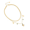 Jewelry Stainless Steel Snakeshaped Pendant Doublelayer Chain Necklace With Electroplating And Fashionable Personality Style