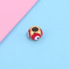 Jewelry Stainless Steel Square Beads Doublesided Enamel Oil Drops Eye Beads With 18K Gold Vacuum Plating And Eight Eyes Pattern