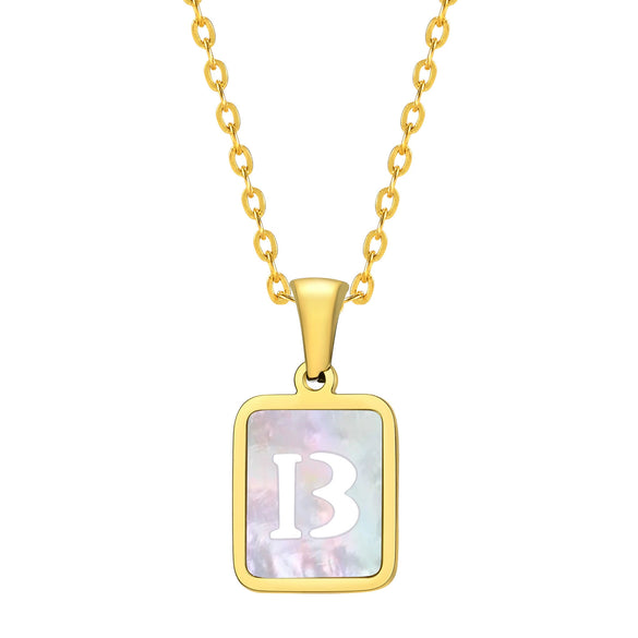 Jewelry Stainless Steel Square Pendant Necklace Minimalist Style Electroplating