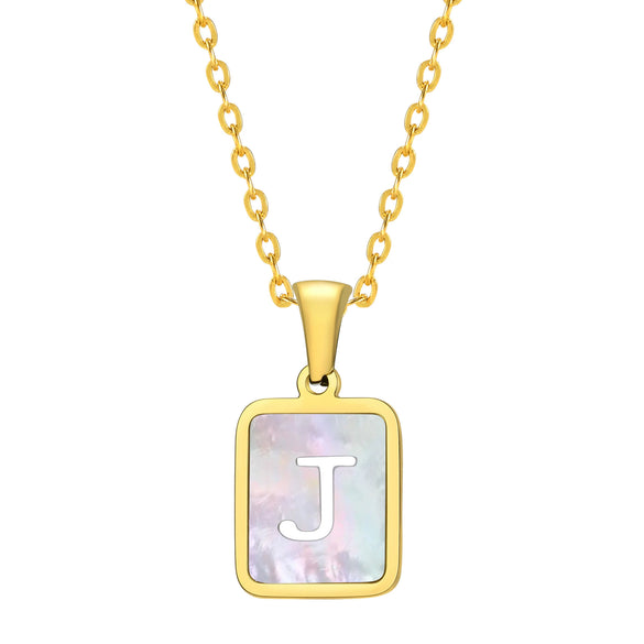 Jewelry Stainless Steel Square Pendant Necklace Minimalist Style Electroplating