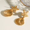Jewelry Stainless Steel Starfish Animal Zodiac Electroplating Earrings Pendant Color Preservation