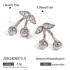 Jewelry Stainless Steel Titanium Steel Fruit Cherry Pendant Necklace Earrings Electroplating