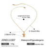 Jewelry Stainless Steel Titanium Steel Geometric Angel Pendant Necklace Electroplating For Women