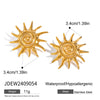 Jewelry Stainless Steel Titanium Steel Geometric Electroplating Threaded Spiral Sunflower Design For Women